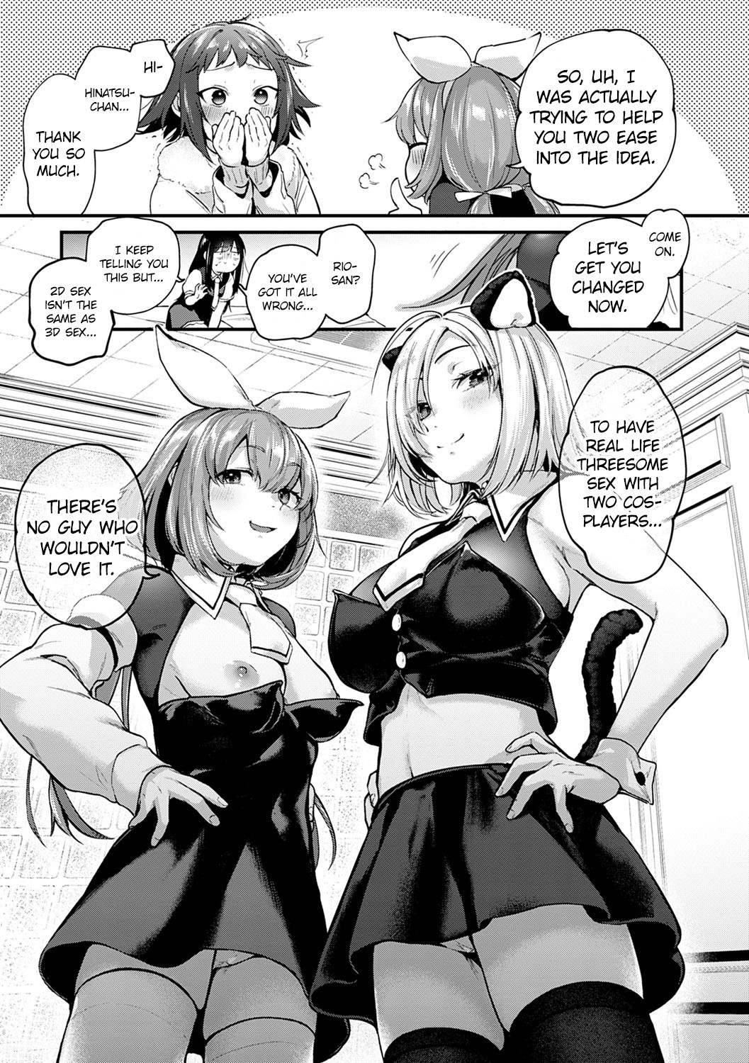 Hentai Manga Comic-Do Doujin Artists Dream of Threesome Sex After Work?-Read-15